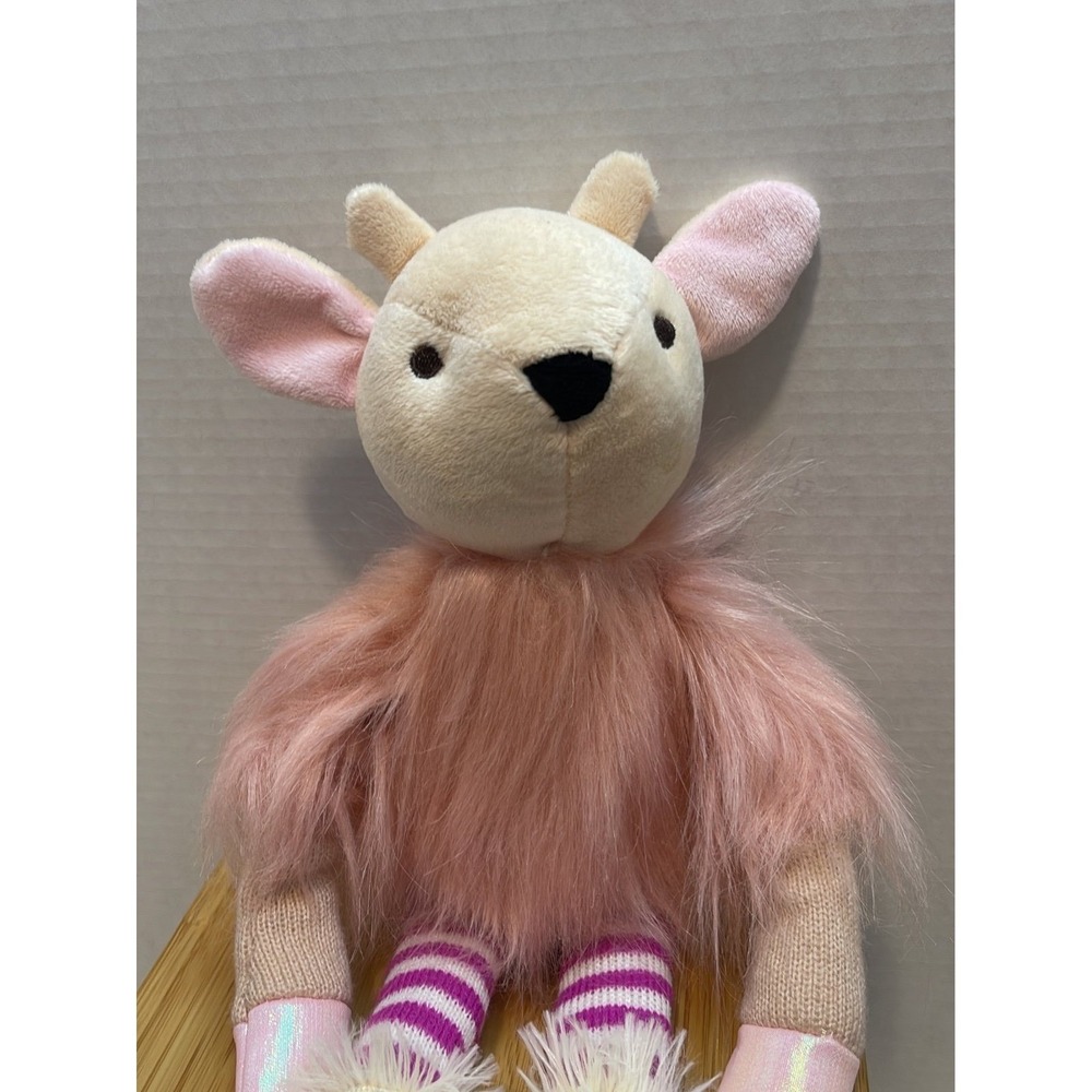 Manhattan Toy Company pink reindeer fur plush - Picture 3 of 7